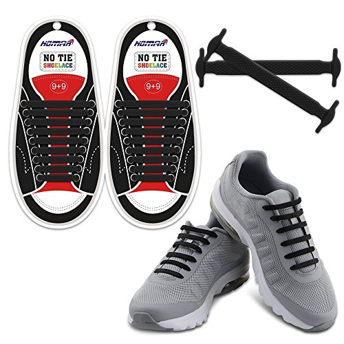 HOMAR-No-Tie-Shoelaces-for-Kids-and-Adults-Best-in-Sports-Fan-Shoelaces-Waterproof-Silicone-Flat-Elastic-Athletic-Running-Shoe-Laces-with-Multicolor-for-Sneaker-Boots-Board-Shoes-and-Casual-Shoes